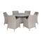International Concepts Outdoor 7 Piece Patio Furniture Set with a Round Table and 6 Chairs KODT-448R-400-6 - alternate 1
